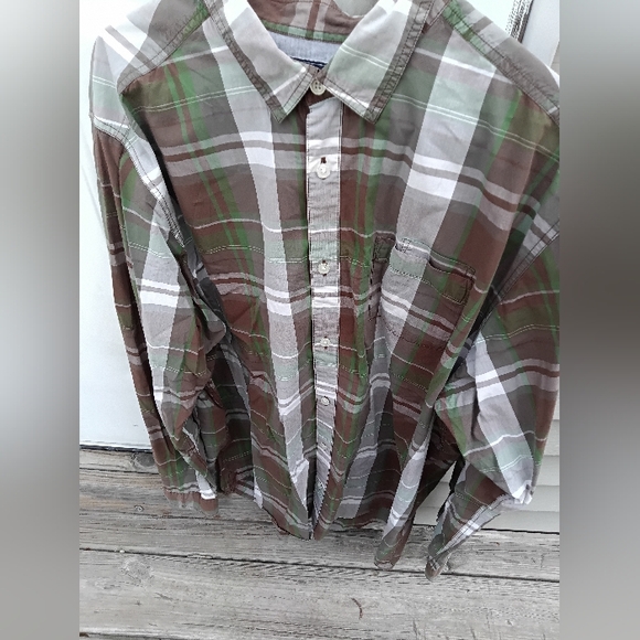 The North face men's plaid long sleeve button up shirt size XXL - Picture 1 of 8